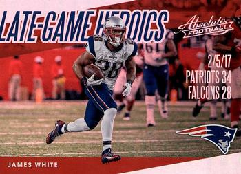 2018 Panini Absolute - Late Game Heroics #LGH-JW James White Front