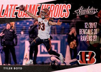 2018 Panini Absolute - Late Game Heroics #LGH-TO Tyler Boyd Front
