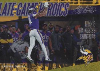 2018 Panini Absolute - Late Game Heroics Spectrum Gold #LGH-SD Stefon Diggs Front