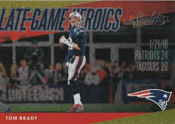 2018 Panini Absolute - Late Game Heroics Spectrum Gold #LGH-TB Tom Brady Front