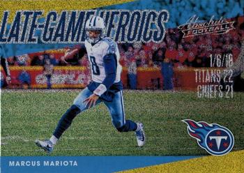 2018 Panini Absolute - Late Game Heroics Spectrum Gold #LGH-MM Marcus Mariota Front