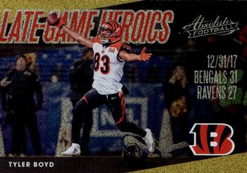 2018 Panini Absolute - Late Game Heroics Spectrum Gold #LGH-TO Tyler Boyd Front