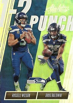 2018 Panini Absolute - 1-2 Punch #OTP-RD Russell Wilson / Doug Baldwin Front