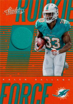 2018 Panini Absolute - Rookie Force #RF-KB Kalen Ballage Front