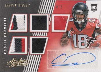 2018 Panini Absolute - Rookie Premiere Material Autos Five #161 Calvin Ridley Front