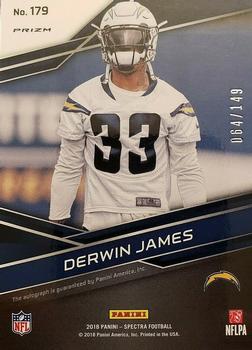 2018 Panini Spectra - Neon Blue #179 Derwin James Back