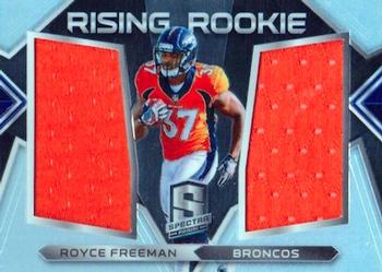 2018 Panini Spectra - Rising Rookie Materials #11 Royce Freeman Front