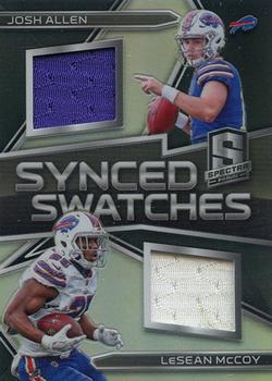 2018 Panini Spectra - Synced Swatches #24 Josh Allen / LeSean McCoy Front