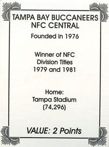 1997 USA Games NFL-Opoly #NNO Tampa Bay Bucs Back