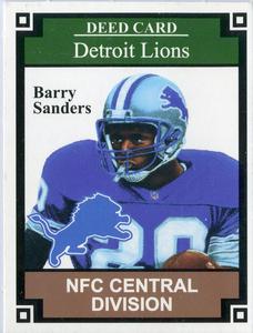 1997 USA Games NFL-Opoly #NNO Detroit Lions (Barry Sanders) Front
