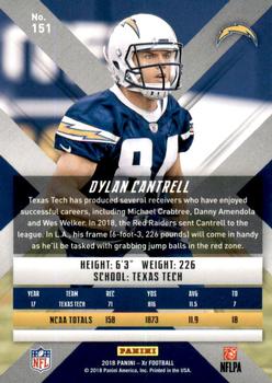2018 Panini XR - Blue #151 Dylan Cantrell Back
