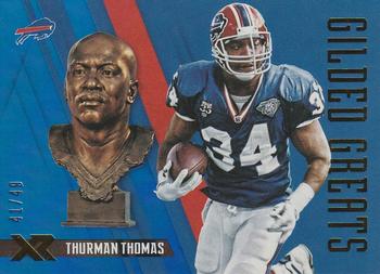 2018 Panini XR - Gilded Greats Blue #GG14 Thurman Thomas Front