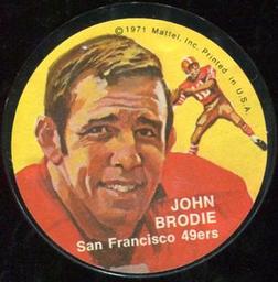 1971 Mattel Instant Replay Records #NNO John Brodie Front