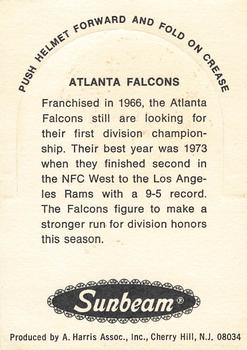1976 Sunbeam NFL Stand-ups #NNO Atlanta Falcons Back