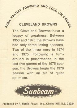 1976 Sunbeam NFL Stand-ups #NNO Cleveland Browns Back