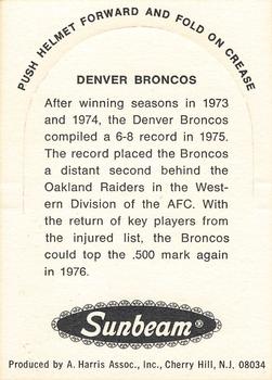 1976 Sunbeam NFL Stand-ups #NNO Denver Broncos Back
