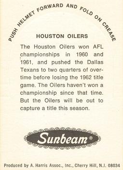 1976 Sunbeam NFL Stand-ups #NNO Houston Oilers Back