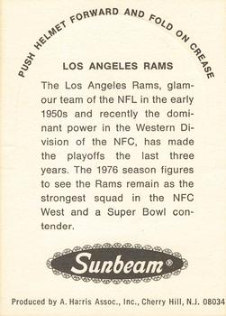 1976 Sunbeam NFL Stand-ups #NNO Los Angeles Rams Back