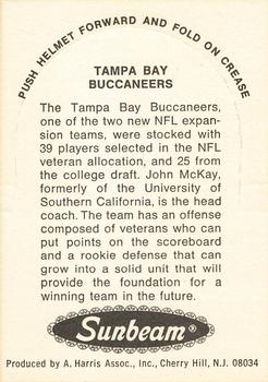1976 Sunbeam NFL Stand-ups #NNO Tampa Bay Buccaneers Back