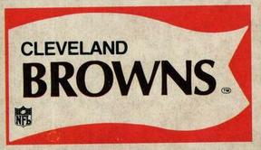1976 Sunbeam NFL Pennant Stickers #NNO Cleveland Browns Front
