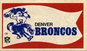 1976 Sunbeam NFL Pennant Stickers #NNO Denver Broncos Front