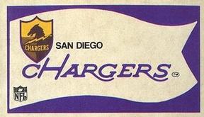 1976 Sunbeam NFL Pennant Stickers #NNO San Diego Chargers Front