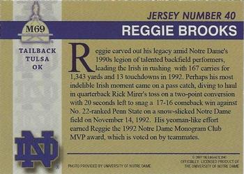 2003-09 TK Legacy Notre Dame Fighting Irish #M69 Reggie Brooks Back