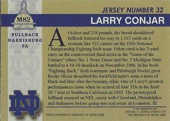 2003-09 TK Legacy Notre Dame Fighting Irish #M82 Larry Conjar Back