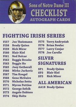 2003-09 TK Legacy Notre Dame Fighting Irish #CL2 Brady Quinn Front