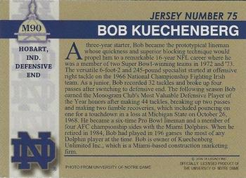 2003-09 TK Legacy Notre Dame Fighting Irish #M90 Bob Kuechenberg Back