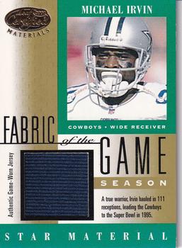 2001 Leaf Certified Materials - Fabric of the Game Gold #FG-97 Michael Irvin Front