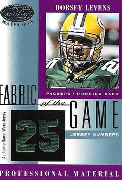 2001 Leaf Certified Materials - Fabric of the Game Platinum Blue #FG-119 Dorsey Levens Front