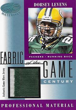 2001 Leaf Certified Materials - Fabric of the Game Platinum Holofoil #FG-119 Dorsey Levens Front
