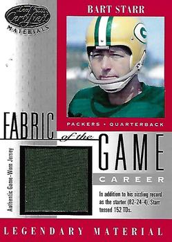 2001 Leaf Certified Materials - Fabric of the Game Silver #FG-3 Bart Starr Front