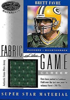 2001 Leaf Certified Materials - Fabric of the Game Silver #FG-41 Brett Favre Front