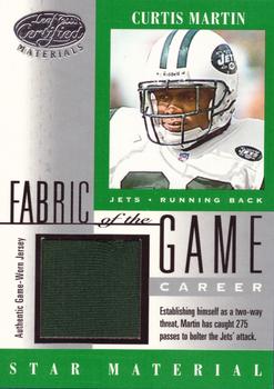 2001 Leaf Certified Materials - Fabric of the Game Silver #FG-79 Curtis Martin Front