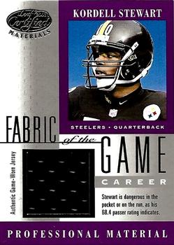 2001 Leaf Certified Materials - Fabric of the Game Silver #FG-131 Kordell Stewart Front