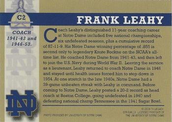 2003-09 TK Legacy Notre Dame Fighting Irish - Coaches #C2 Frank Leahy Back