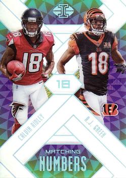 2018 Panini Illusions - Matching Numbers #2 A.J. Green / Calvin Ridley Front