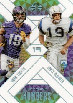 2018 Panini Illusions - Matching Numbers #10 Adam Thielen / Lance Alworth Front