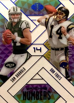 2018 Panini Illusions - Matching Numbers Blue #1 Dan Fouts / Sam Darnold Front