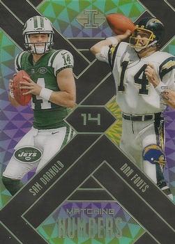 2018 Panini Illusions - Matching Numbers Gold #1 Dan Fouts / Sam Darnold Front