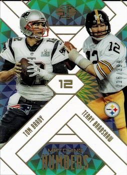 2018 Panini Illusions - Matching Numbers Gold #8 Terry Bradshaw / Tom Brady Front