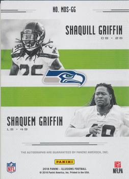 2018 Panini Illusions - Mirror Dual Signatures Red #MDS-GG Shaquem Griffin / Shaquill Griffin Back