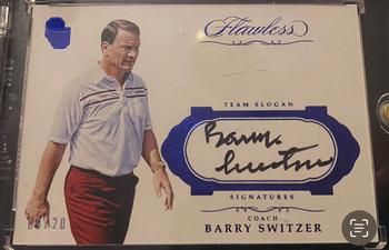 2018 Panini Flawless Collegiate - 2017 Flawless Collegiate #TSS-BSW Barry Switzer Front