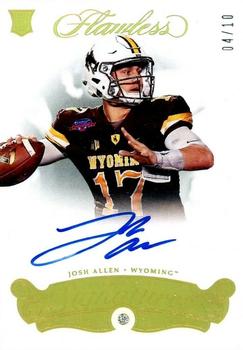 2018 Panini Flawless Collegiate - Flawless Rookie Gems Signatures Gold #103 Josh Allen Front