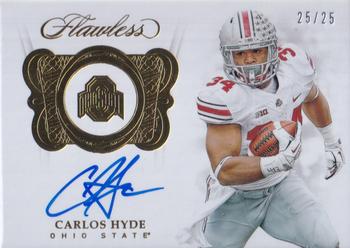 2018 Panini Flawless Collegiate - Flawless Team Logo Signatures #TLS-CH Carlos Hyde Front