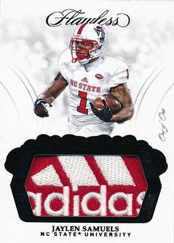 2018 Panini Flawless Collegiate - Rookie Patches Black Brand Logo #RP-JS Jaylen Samuels Front