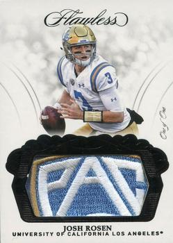 2018 Panini Flawless Collegiate - Rookie Patches Black Conference Logo #RP-JR Josh Rosen Front
