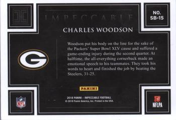 2018 Panini Impeccable - Silver Super Bowls #SB-15 Charles Woodson Back